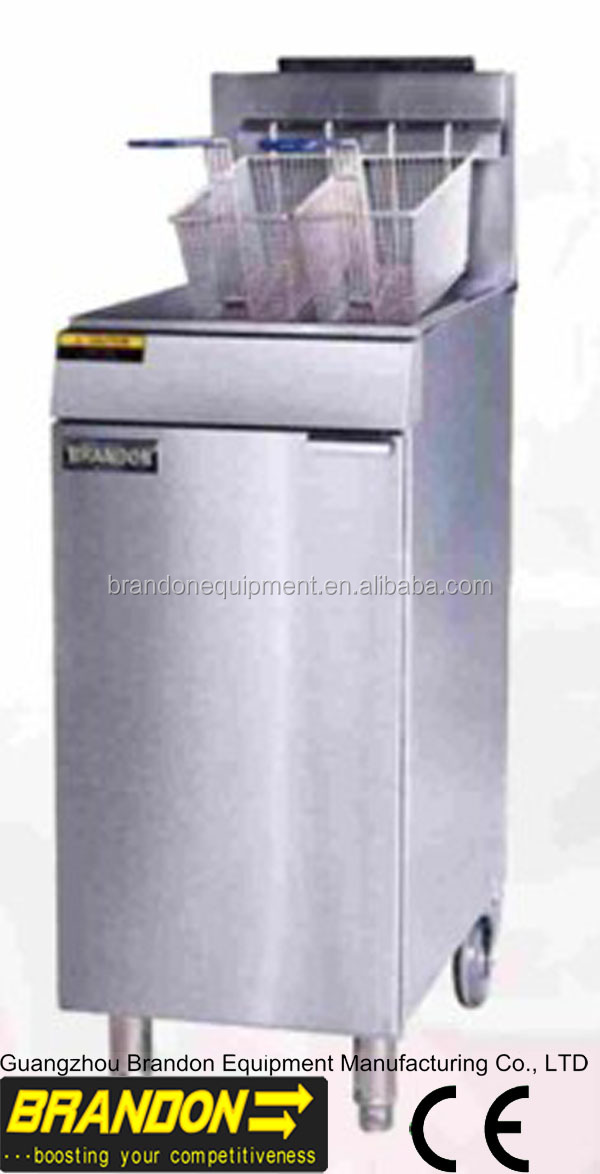 High quality snake fryer deep fat gas fryer with drain oil extension pipe