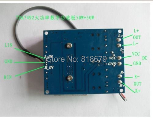 tda7492 d класса платы цифровой усилитель 50w + 50w усилитель доска с радиатора tda7492 d класса платы цифровой усилитель 50w + 50w усилитель доска с радиатора