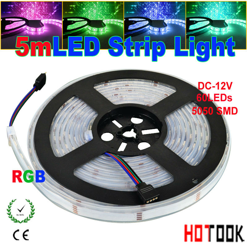 Casing Pipe LED Strip Light 5050 RGB 60 LED/M 300LED 5M Tiras Ip67 Waterproof Ribbon Flexible