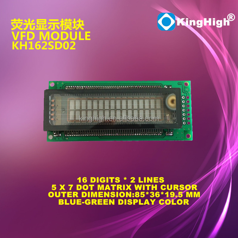 vfdメーター表示kh162sd0216t202da1vfm162sdar116×2ドットvfdモジュール問屋・仕入れ・卸・卸売り