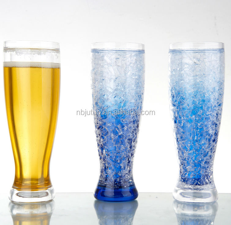凍結液内部450ml二重壁のビールのジョッキ仕入れ・メーカー・工場