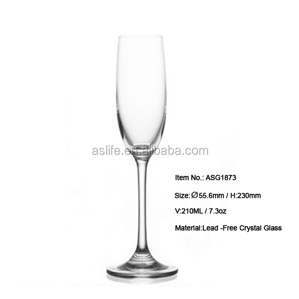 (ASG1808)Dish Washer Proof Goblet Glassware! Unleaded Cristal Champagne Flutes! Lead Free Glassware Goblet Champagne Flute!