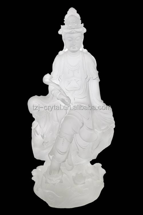 工場卸売大きいサイズのクリスタル/ヒスイ透明仏像--- 良い富のための問屋・仕入れ・卸・卸売り