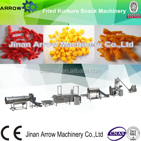 Automatic Extruded Fried Corn Snacks Kurkure Making Machine