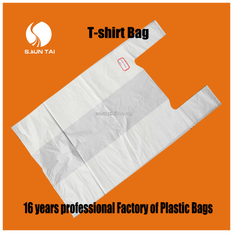 recycled HDPE handle shopping plastic bags certified by SGS