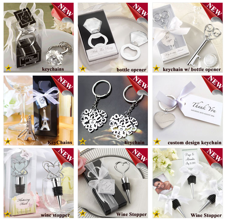 Personalized custom names wedding favors wine stopper