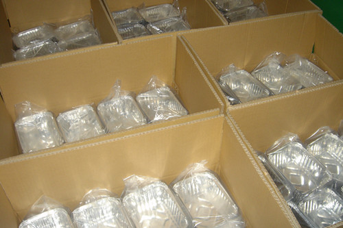 Coated aluminum foil containers for Aviation/airline