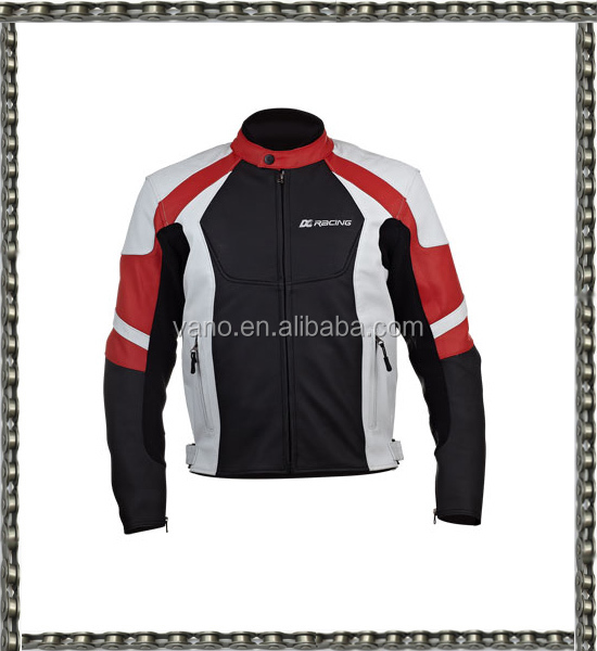 青/red/黒と白の革オートバイのジャケット問屋・仕入れ・卸・卸売り