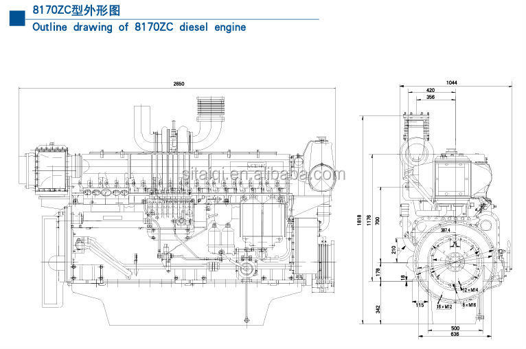 真新しい中国柴X170ZCマリンディーゼルエンジン仕入れ・メーカー・工場
