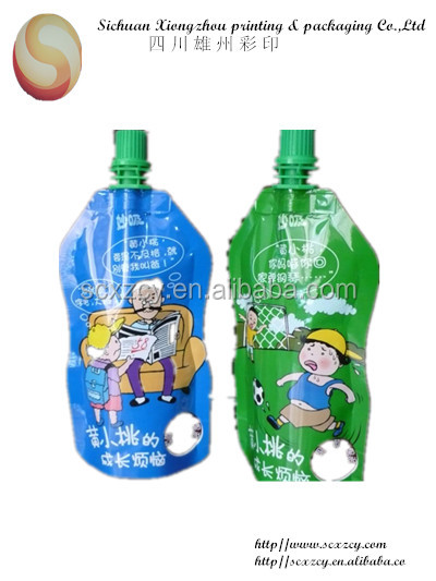 printing standup pouch with spout for coconut water