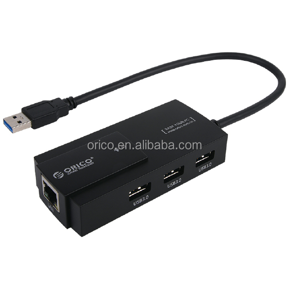 オリコhr02-u33ポートハブ付き1rj4510/100/1000ギガビットイーサネットlanネットワークアダプタを有線問屋・仕入れ・卸・卸売り