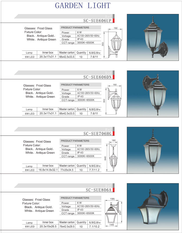 led1光伝統的な屋外灯籠、 壁ライトブラック仕上げalchromatedip43鋳造アルミ仕入れ・メーカー・工場