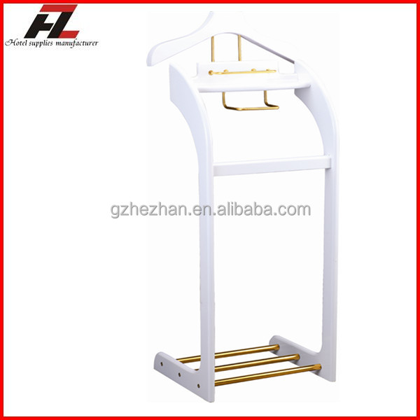 Home Clothes Storage Hanger Valet Stand Wooden Coat Rack Manufacturer