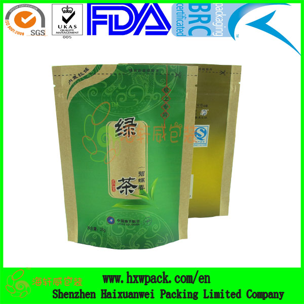 custom printed kraft paper aluminium foil tea bags