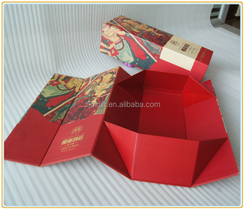 High quality Paper Folding Wine Box for packaging