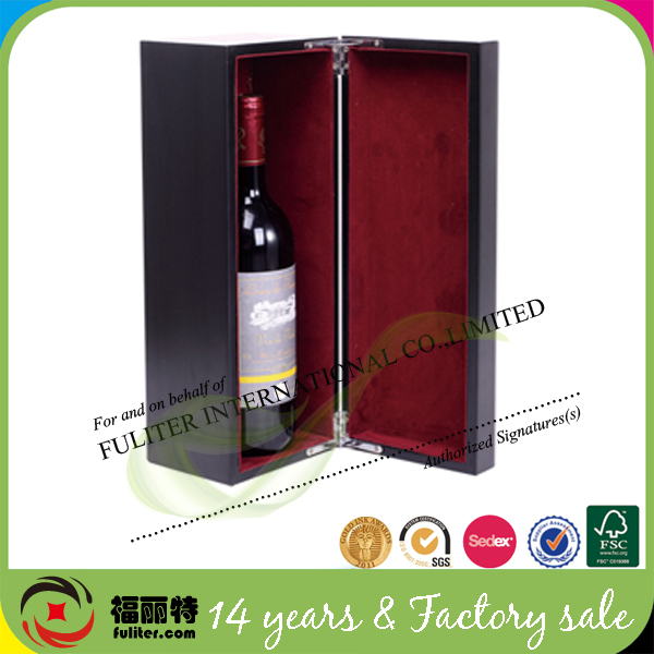 Custom Design Luxury Red Wine Wooden Box