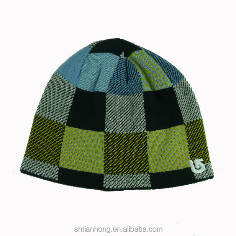 冬のカジュアルな高品質アクリルニットフラグ冬の帽子仕入れ・メーカー・工場