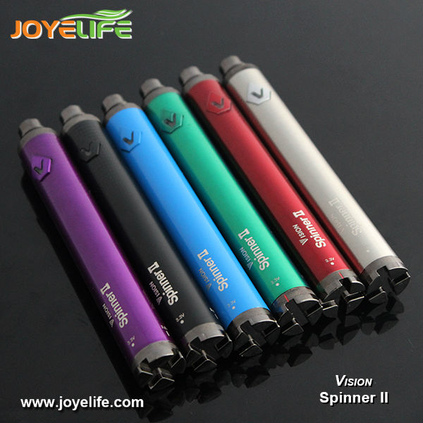 2014 joyelife New arrival hot selling dry herb e cig Vision Spinner II 1600mah battery high quality wax Vision spinner