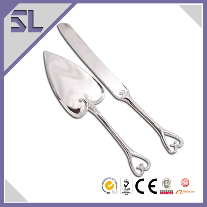 Newly Design Luxury Wedding Silver Plated Cake Knife Guangdong China Manufacturer Cake Decorating Set