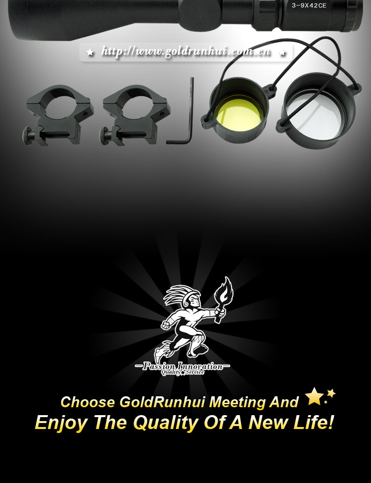 Goldrunhuirh-d02303- 9x42ceライフル銃望遠照準器コンパクトロングアイレリーフw/照明問屋・仕入れ・卸・卸売り
