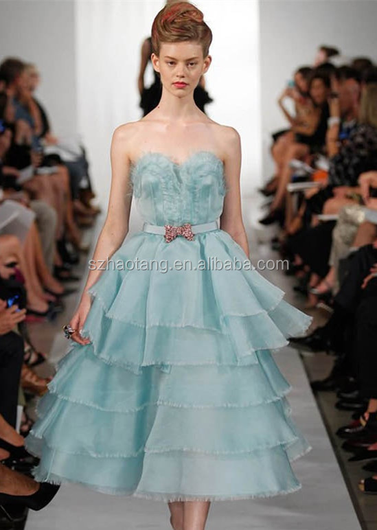 Tea length midnight blue dress