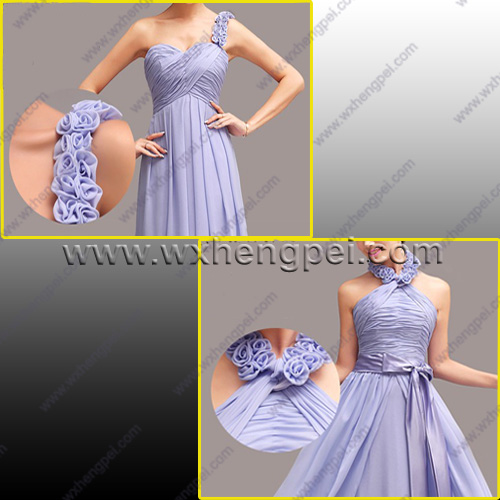 新しい6スタイル花嫁介添人ドレス紫の色仕入れ・メーカー・工場