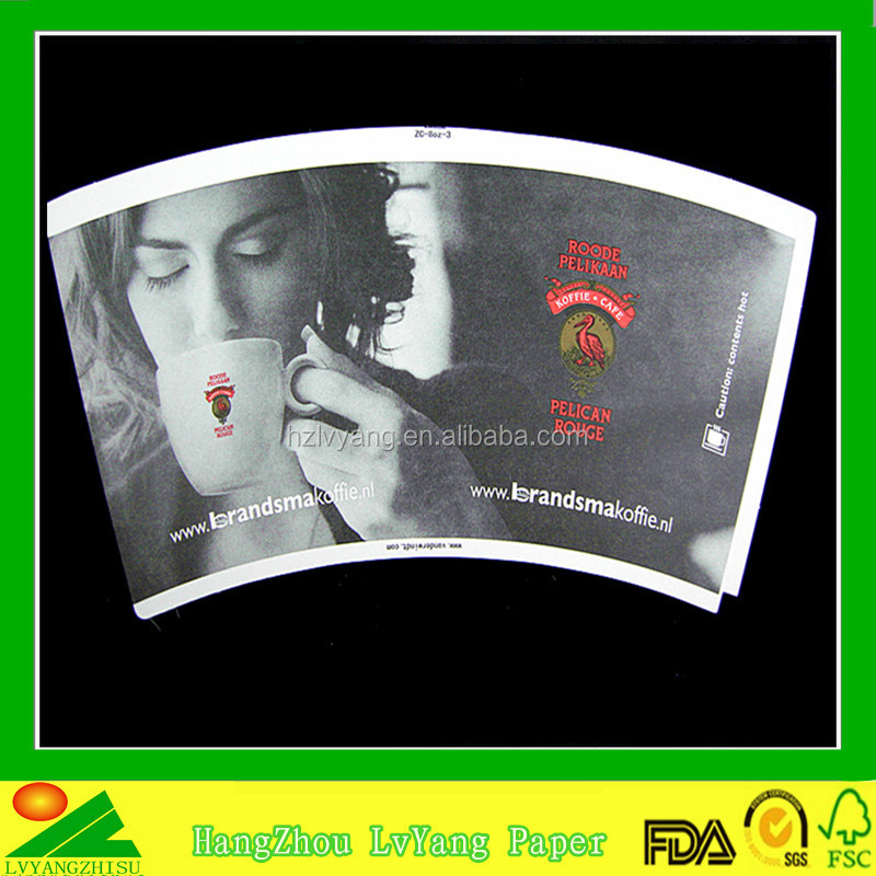 Customer design PE coated paper cup fan
