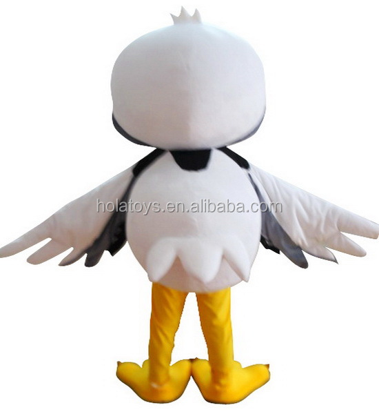 Mascotte de pigeon en peluche