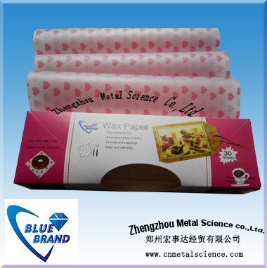 custom wax ppaer and greaseproof paper for packaging fast food wrapping paper wholesale