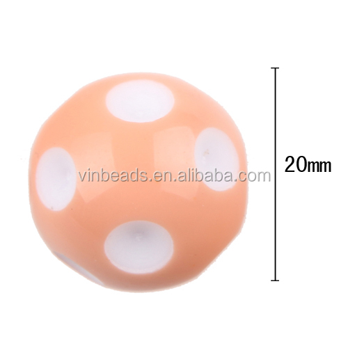パステル20mm水玉点のビーズ分厚いアクリルビーズサンゴガムボールビーズ卸売問屋・仕入れ・卸・卸売り