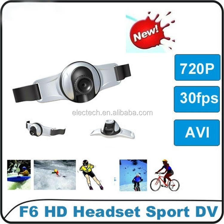 F6 Headset Sport DVR 1280720 30FPS Outdoors HD 720P Mini Video Camera Extreme Sports問屋・仕入れ・卸・卸売り