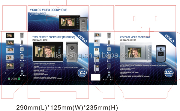 手帖超- 薄型7インチtftカラー液晶画面セキュリティモーション検知ビデオインターホンsystem#ak- m07af#問屋・仕入れ・卸・卸売り