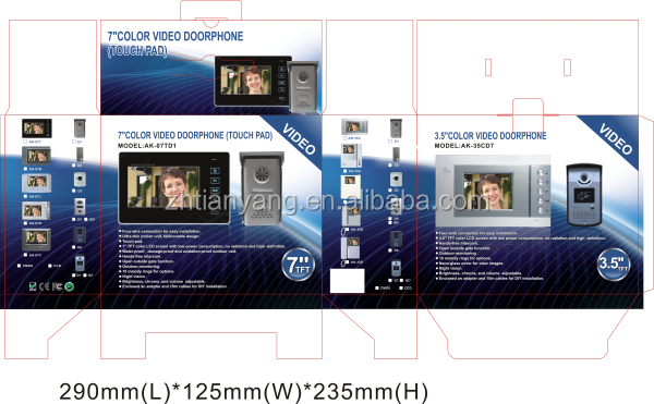 モダンなデザイン手帖7インチtftカラー液晶画面電気- 制御ドアロックインターホンホームdiyインストールsystem#ak- m07af#問屋・仕入れ・卸・卸売り