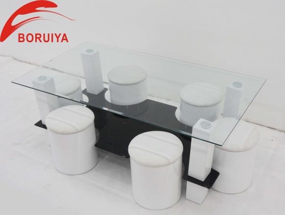 高光沢コーヒーテーブルガラス木製ティーテーブルモデルとガラストップと仕入れ・メーカー・工場