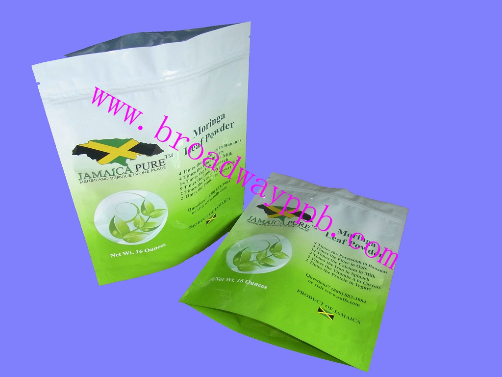 custom printed zipper standing pouch/stand up tea bag