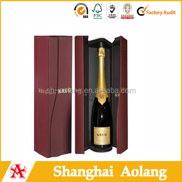 Fresh design foldable paper gift boxes for single red wine pak China made
