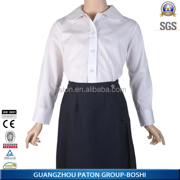 トップ2014年品質の熱い販売の学生服、 女の子のシャツをカスタマイズする問屋・仕入れ・卸・卸売り