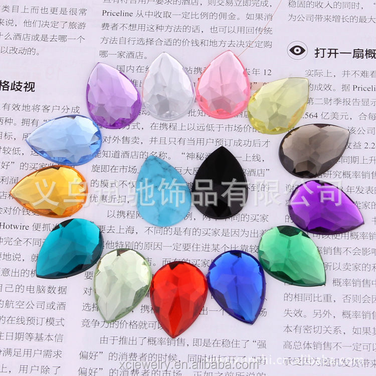 ティアドロップ型の工場直売charmfer設計石アクリルラインストーン卸売問屋・仕入れ・卸・卸売り