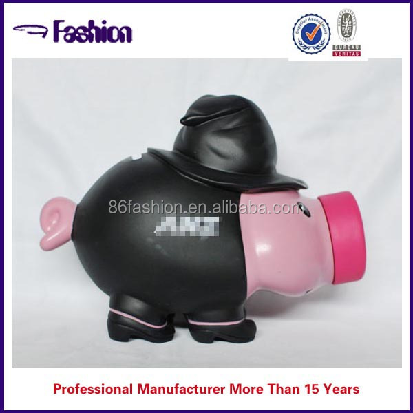 黒い髪の持つ豚魔女2014年新しい銀行の豚の形の保存、 oem製造問屋・仕入れ・卸・卸売り