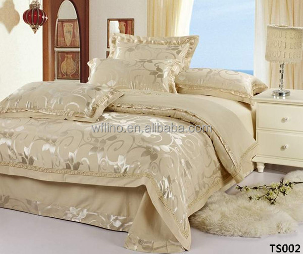 Imitated Silk Jacquard Bedding Set Bridal Bed Sheet Luxury Wedding