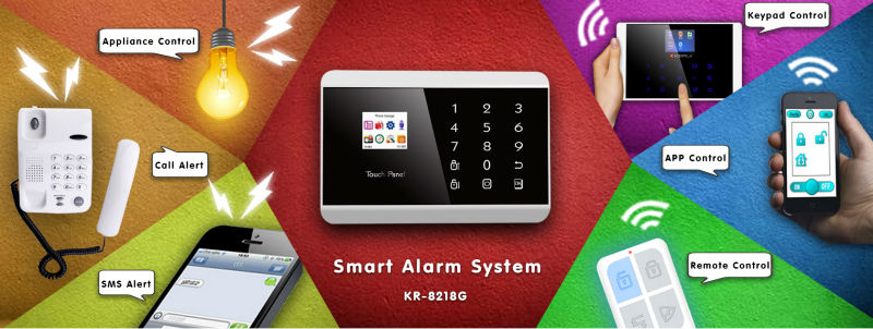 IOS/ANDROID App alarm system with Russia language gsm alarm touch panel gsm alarm security (KR-8218G)問屋・仕入れ・卸・卸売り