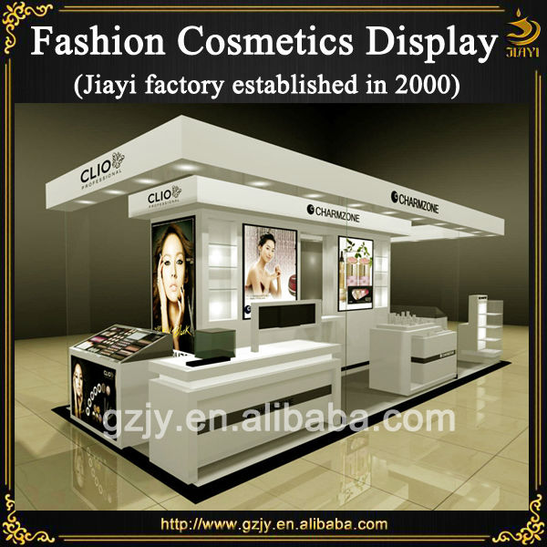 Fashion cosmetic display rack shelf stand and makeup cabinet showcase for make up kiosk furniture design in shopping mall 3.jpg