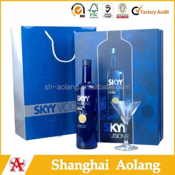 High end good quality paper red wine cardboard box