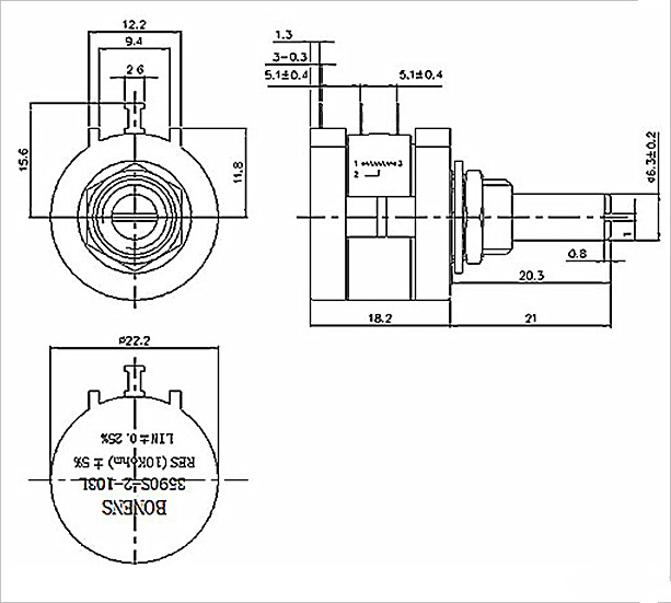 100k Trimpot B104 Ohm Wxd3590 Trimmer Potentiometers Buy Wxd3590 Trimmer Potentiometers,100k