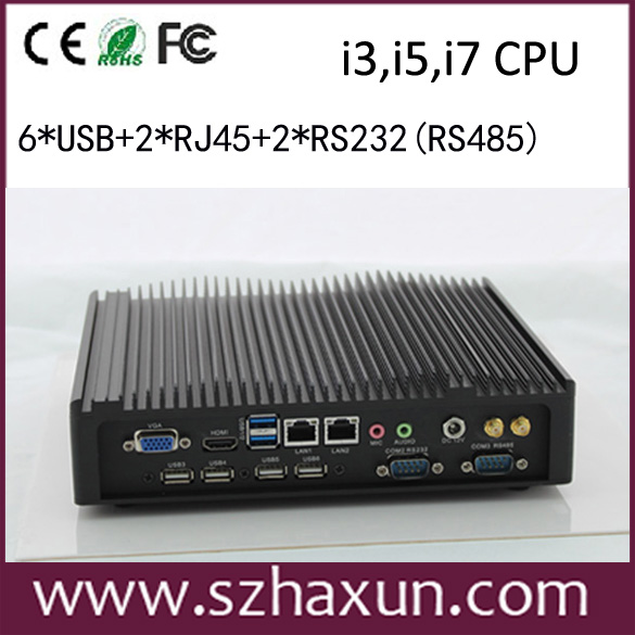 ファンレス小型pc、 rs232とlptポート、 celeron1037u産業用pc、 4gbram、 linuxubuntuのhdd320gbx86k700ミニitxのpc問屋・仕入れ・卸・卸売り