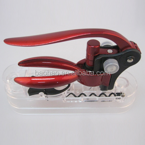 Antique brass Zinc alloy and Aluminum Champagne wine corkscrew and Red wine bottle opener set with gift box