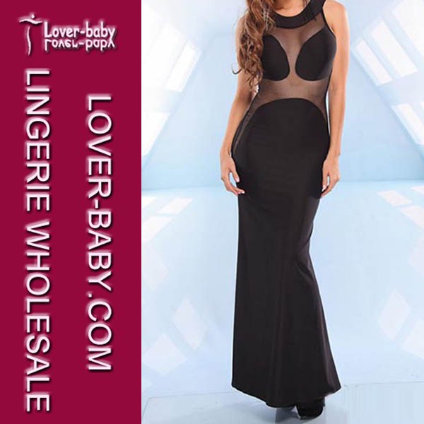 2014 Body Beaded Sheath Floor Length See Through Back Long Sleeve Hot Sexy Black Girls Long Dress L5101.jpg