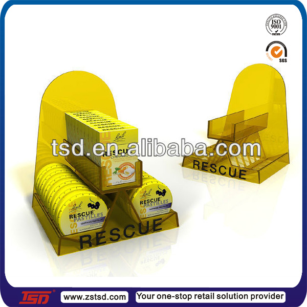 TSD-A620 Countertop acrylic stands for chewing gum display/wholesale lucite sugar stand/pastilles plexiglass display shelves