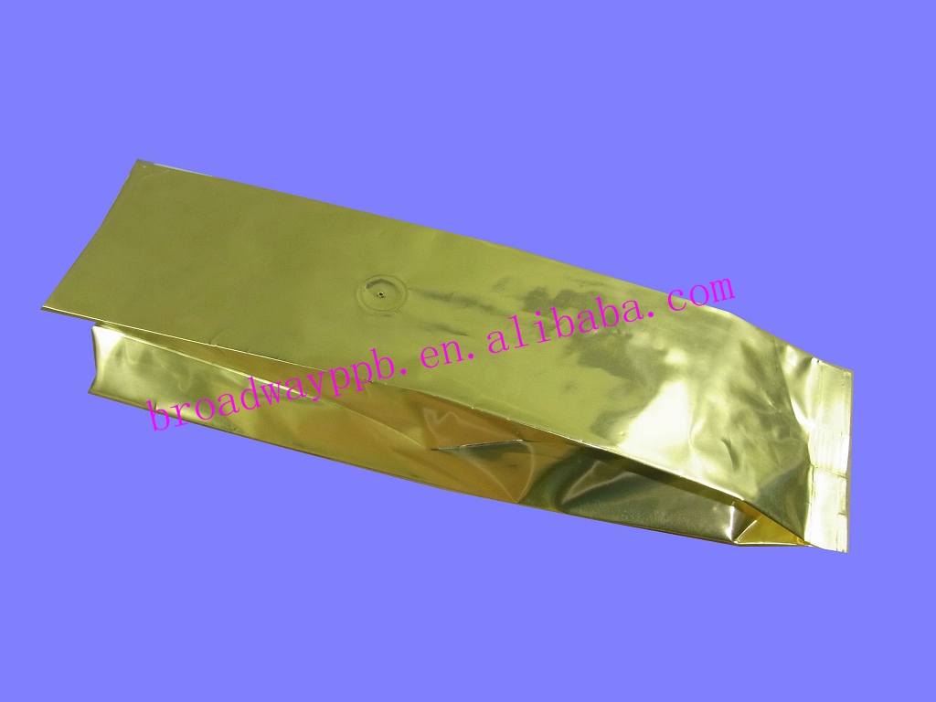 custom printing back seal side gusset plastic tea bag