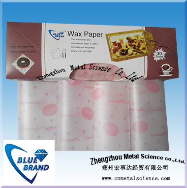 custom wax ppaer and greaseproof paper for packaging fast food wrapping paper wholesale